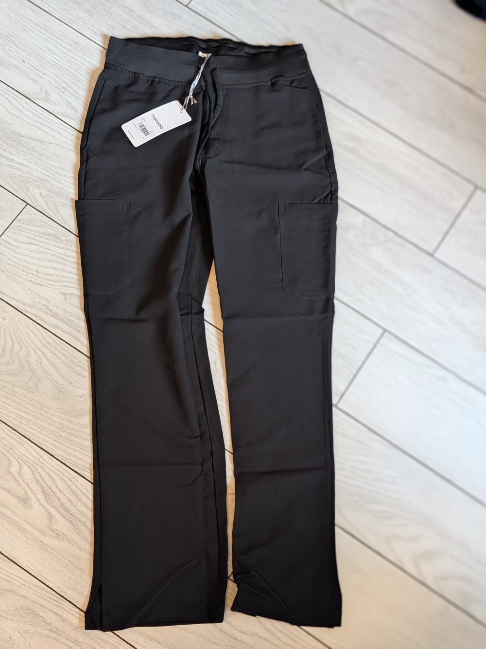 Women's Black Drawstring Cargo Pants - Picture 1 of 3